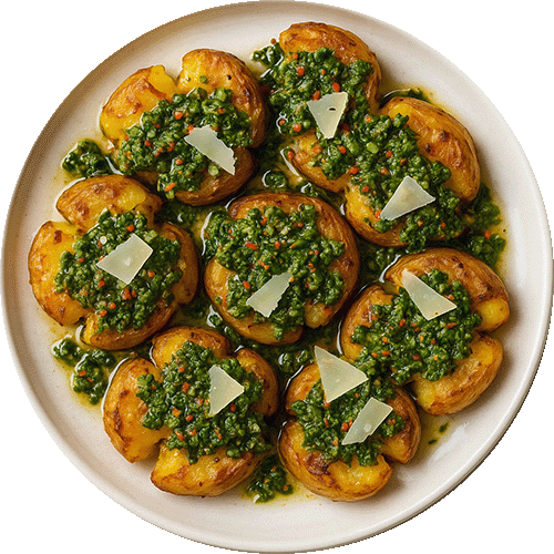 Smashed Potatoes Chimichurri